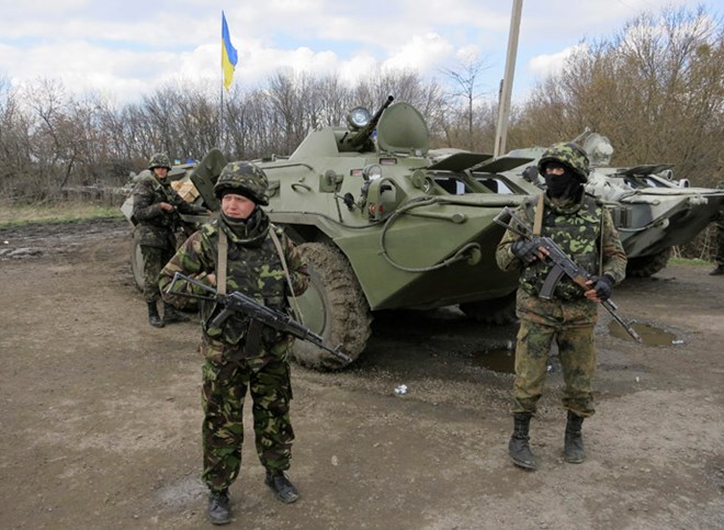 Quân Ukraine đã kiểm soát sân bay quân sự gần thành phố Kramatorsk. (Ảnh: Reuters)