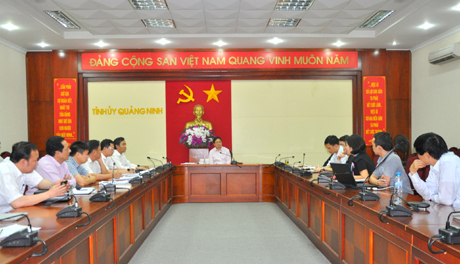 Đồng chí Phạm Minh Chính, Bí thư Tỉnh ủy kết luận buổi làm việc với Công ty CP sữa Việt Nam