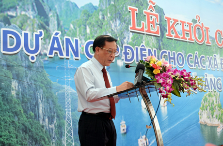 Đồng chí Đỗ Thông, Phó Chủ tịch Thường trực UBND tỉnh phát biểu tại Lễ động thổ