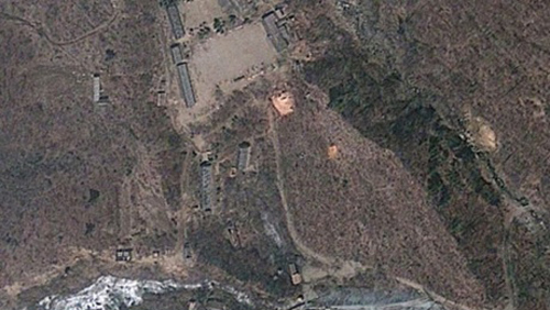 Khu vực thử hạt nhân Punggye-ri ở khu vực Đông Bắc Triều Tiên (Ảnh: AP)