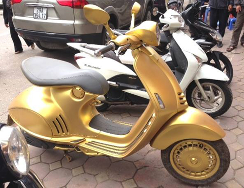 Vespa 946 là siêu phẩm thiết kế và công nghệ của hãng xe Italy, truyền cảm hứng cho các mẫu Vespa Primavera và Vespa Sprint hiện nay. Ảnh: Vũ Thu Hà.