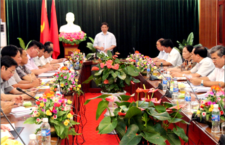 đồng chí Phạm Minh Chính, Ủy viên Trung ương Đảng, Bí thư Tỉnh ủy có buổi làm việc