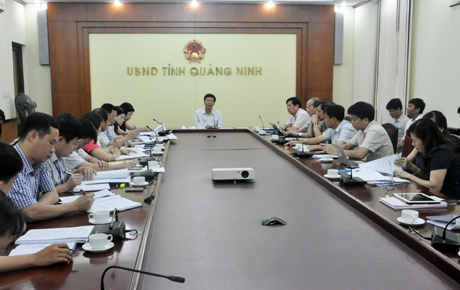 Đồng chí Nguyễn Văn Đọc, Chủ tịch UBND tỉnh phát biểu kết luận cuộc họp.