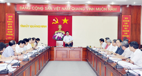 Đồng chí Phạm Minh Chính, Ủy viên TW Đảng, Bí thư Tỉnh ủy kết luận hội nghị.