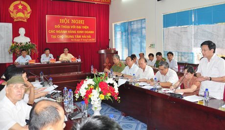 Giám đốc Sở Công thương Nguyễn Mạnh Hà phát biểu tại buổi làm việc.