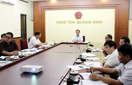 Đồng chí Đỗ Thông, Phó Chủ tịch Thường trực UBND tỉnh phát biểu kết luận buổi làm việc