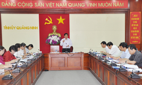 Đồng chí Phạm Minh Chính, Ủy viên T.Ư Đảng, Bí thư Tỉnh ủy kết luận cuộc họp.