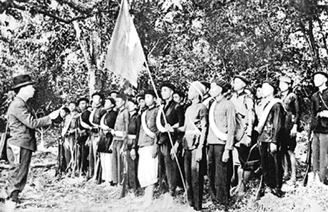 Đội Việt Nam Tuyên truyền Giải phóng quân (tiền thân của Quân đội Nhân dân Việt Nam) thành lập ngày 22-12-1944. (Ảnh tư liệu: TTXVN)
