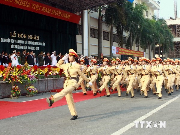 Học viện Cảnh sát nhân dân khai giảng năm học 2012-2013. (Ảnh: Doãn Tấn/TTXVN)