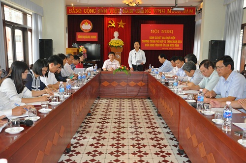 Đồng chí Đặng Huy Hậu, Phó Chủ tịch UBND tỉnh kết luận hội nghị.