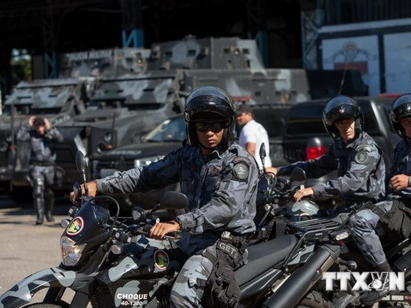 Cảnh sát Brazil. (Nguồn: THX/TTXVN)