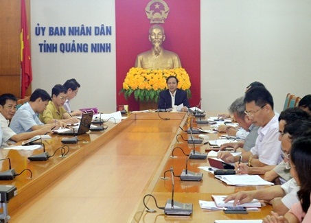 Đồng chí Đặng Huy Hậu, Phó Chủ tịch UBND tỉnhphát biểu kết luận cuộc họp.