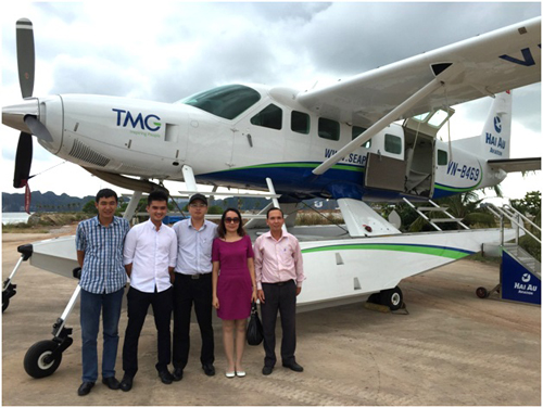 Đại diện các đơn vị Kinh doanh – Kỹ Thuật – Hóa nghiệm trong chuyến bàn giao nhiên liệu Jet A-1 tại Tuần Châu