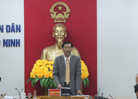Đồng chí Nguyễn Văn Đọc, Chủ tịch UBND tỉnh kết luận cuộc họp.