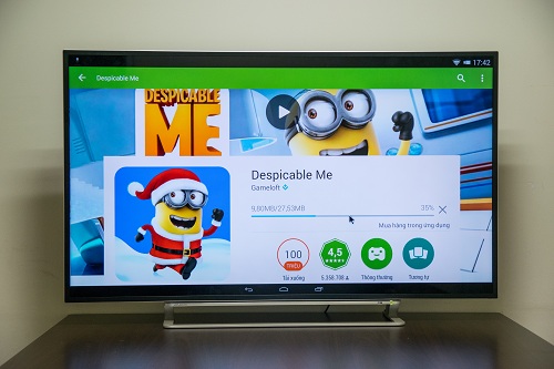 Sử dụng Android 4.4 KitKat là lợi thế để người dùng tiếp cận kho ứng dụng khổng lồ thông qua chiếc TV với kết nối Internet.