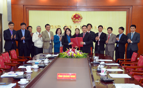 UBND tỉnh và Trường Đại học Kinh tế Quốc dân ký kết thoả thuận hợp tác.