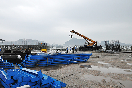 Dự án công viên Đại Dương tại TP Hạ Long của Tập đoàn Sungroup vẫn được triển khai thi công trong dịp tết.