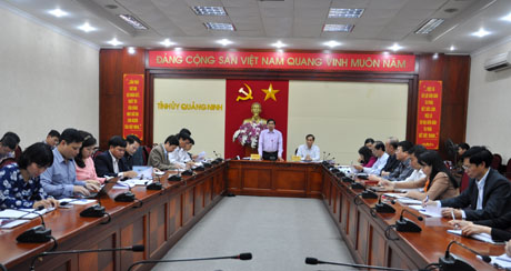 Đồng chí Phạm Minh Chính, Ủy viên Trung ương Đảng, Bí thư Tỉnh ủy kết luận cuộc họp.