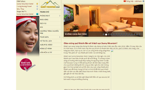 Khách sạn Sunny Moutain View Sapa là một trong tám khách sạn vi phạm về giá. (Ảnh: KT)