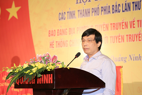 Đồng chí Nguyễn Văn Hùng, hàm vụ trưởng Vụ Báo chí, Ban Tuyên giáo Trung ương phát biểu