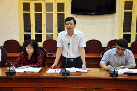 Đồng chí Nguyễn Trọng Đàm, Thứ trưởng Bộ LĐ-TB&XH kết luận buổi khảo sát.