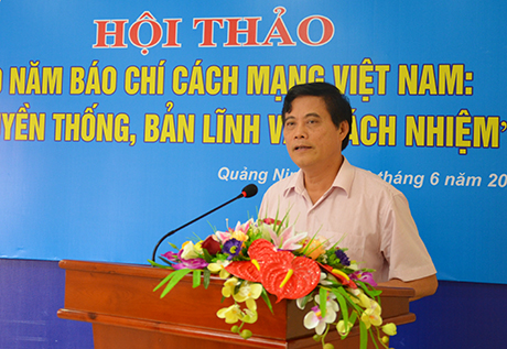 đồng chí Nguyễn Tiến Mạnh, Chủ tịch Hội Nhà báo, Tổng biên tập Báo Quảng Ninh