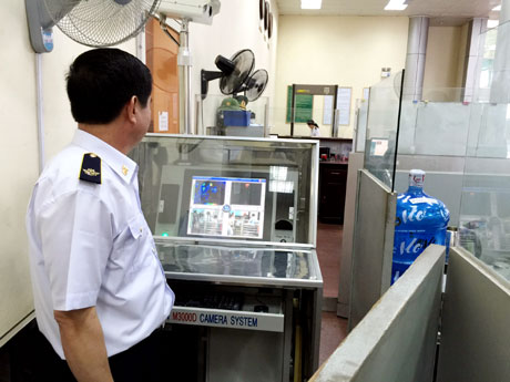 Temperature machines operated daily at Mong Cai international border gate. (Photo: baoquangninh.com.vn)