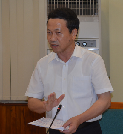Đồng chí Nguyễn Văn Thành, Phó Chủ tịch UBND tỉnh phát biểu tại cuộc họp