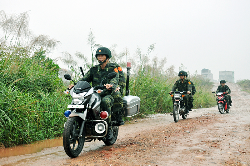 CBCS Đội phòng, chống tội phạm và ma tuý tổ chức tuần tra, kiểm soát trên tuyến biên giới Móng Cái.