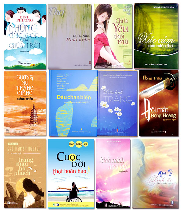 Một số đầu sách xuất bản trong những năm gần đây của các tác giả trẻ Quảng Ninh.