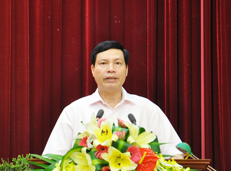 Đồng chí Nguyễn Đức Long, Phó Bí thư Tỉnh ủy, Chủ tịch UBND tỉnh phát biểu tại hội nghị.