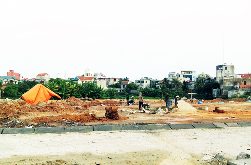 Điểm quy hoạch khu dân cư khu 7, phường Quang Trung, TP Uông Bí sau khi hoàn thiện hạ tầng sẽ được đấu giá tiền sử dụng đất để trả nợ XDCB.