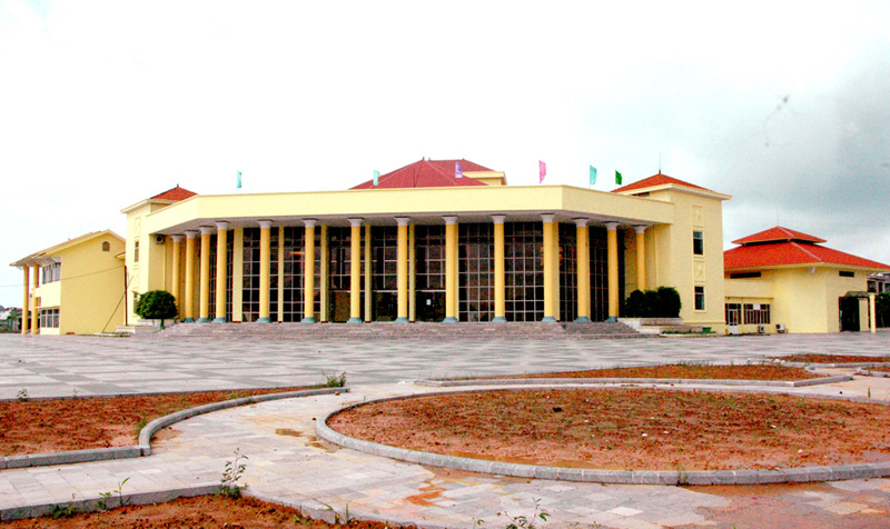 Trung tâm Văn hóa - Thông tin - Thể thao thành phố Móng Cái, nơi diễn ra Đại hội Đảng bộ thành phố đã được sửa chữa, nâng cấp