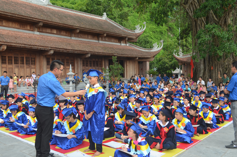 Thí sinh phát biểu cảm nghĩ trước khi tham gia hội thi.