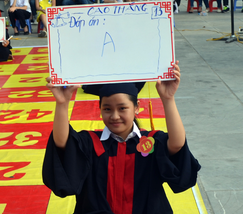 Thí sinh tự tin đưa ra câu trả lời.