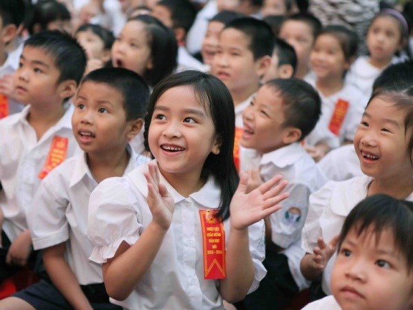 Học sinh trường Tiểu học Trần Quốc Toản, Hà Nội. (Ảnh: TTXVN)