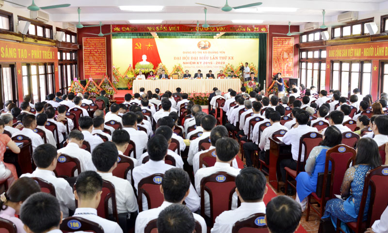 Khai mạc Đại hội Đại biểu Đảng bộ thị xã Quảng Yên lần thứ XX, nhiệm kỳ 2015- 2020