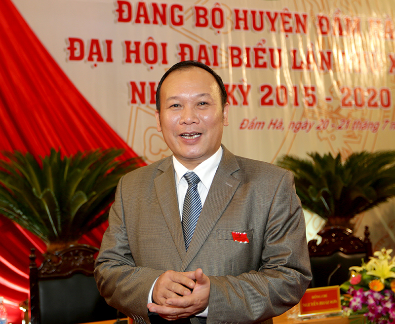 Đồng chí Nguyễn Hoài Sơn, Bí thư Huyện ủy Đầm Hà.