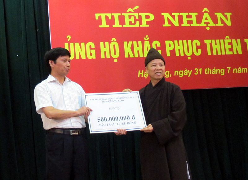 ­Ban trị sự Giáo hội phật giáo Việt Nam tỉnh Quảng Ninh ủng hộ 500 triệu đồng