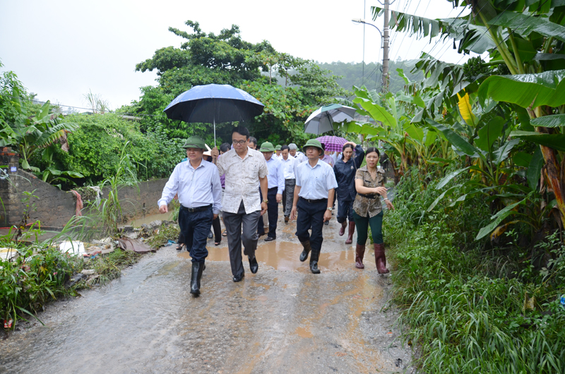 Thứ trưởng Bộ Y tế Phạm Lê Tuấn kiểm tra công tác y tế khắc phục hậu quả mưa lũ tại Quảng Ninh