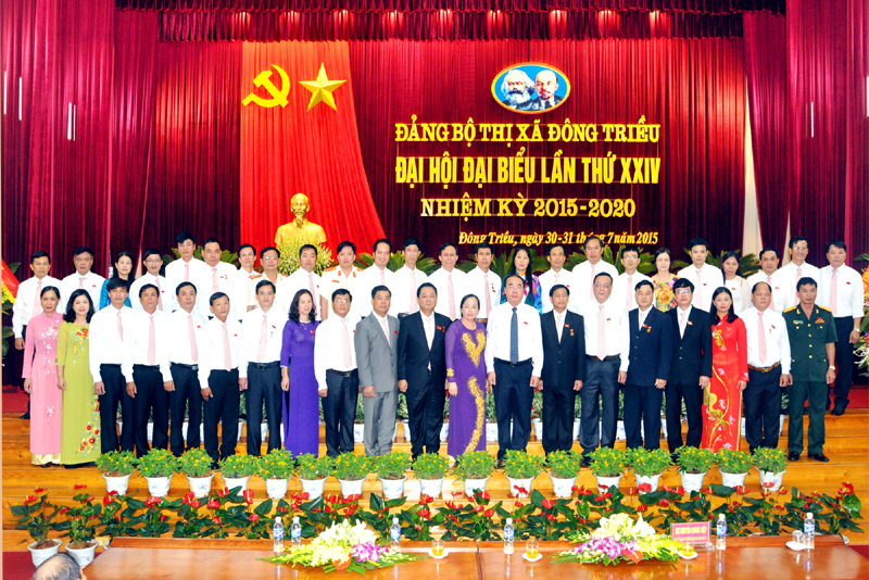 Ban Chấp hành Đảng bộ TX Đông Triều khoá XXIV ra mắt Đại hội
