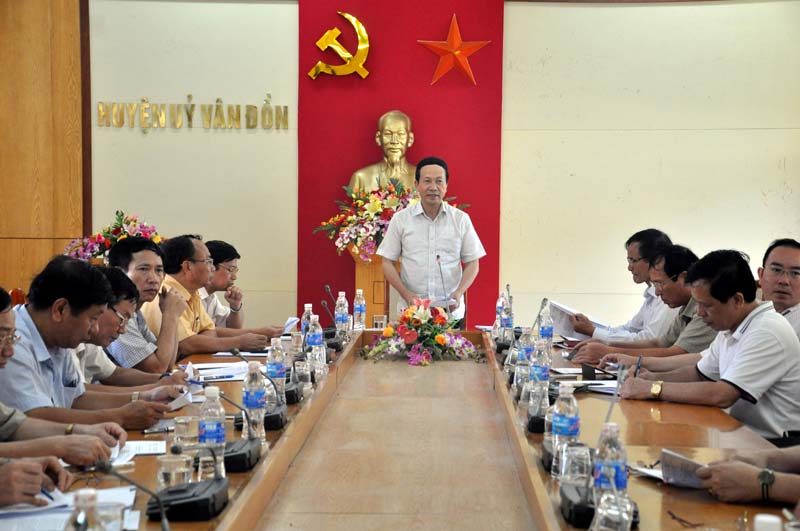 đồng chí Nguyễn Văn Thành, Phó Chủ tịch UBND tỉnh, Trưởng Ban Chỉ đạo “Chiến dịch Quang Trung”  phát biểu kết luận cuộc làm việc