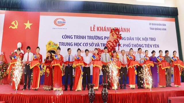 Khánh thành trường Phổ thông Dân tộc nội trú do C.ty CP Him Lam xây tặng