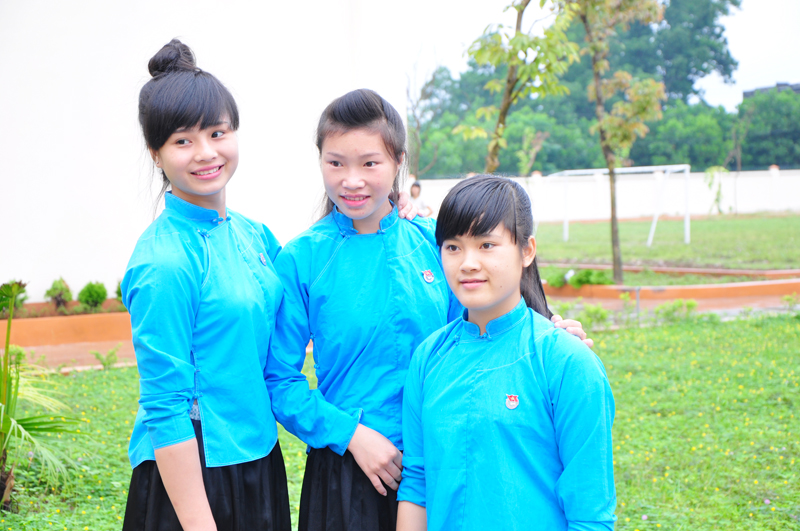 Gương mặt xinh tươi đón chào năm học mới.