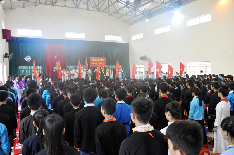 Quang cảnh Lễ khai giảng.