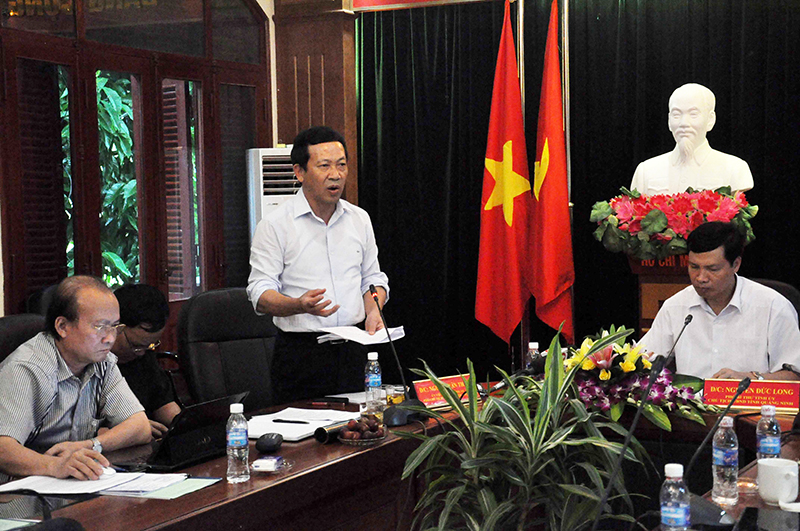Đồng chí Nguyễn Văn Thành, Phó Chủ tịch UBND tỉnh phát biểu tại buổi làm việc.