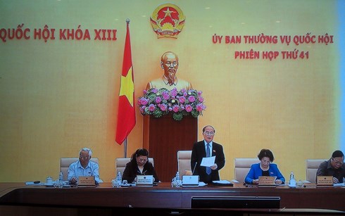 Chủ tịch Quốc hội Nguyễn Sinh Hùng phát biểu khai mạc phiên họp thứ 41.