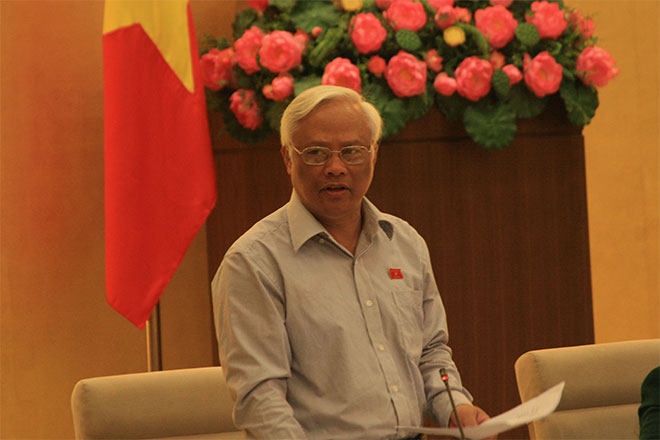 Phó Chủ tịch Quốc hội Uông Chu Lưu phát biểu tại phiên họp (Ảnh: Xuân Hải)
