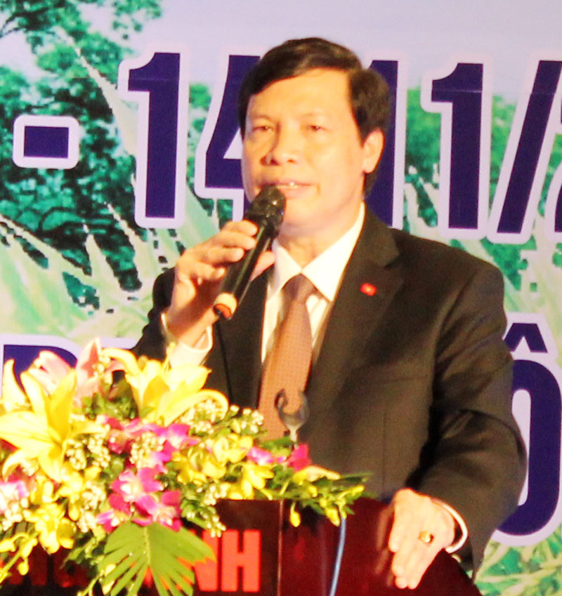 Đồng chí Nguyễn Đức Long, Phó Bí thư Tỉnh ủy, Chủ tịch UBND tỉnh phát biểu  tại Lễ kỷ niệm