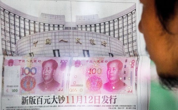 Đồng 100 nhân dân tệ sẽ được đưa vào lưu hành kể từ ngày 12/11. (Nguồn: AP)